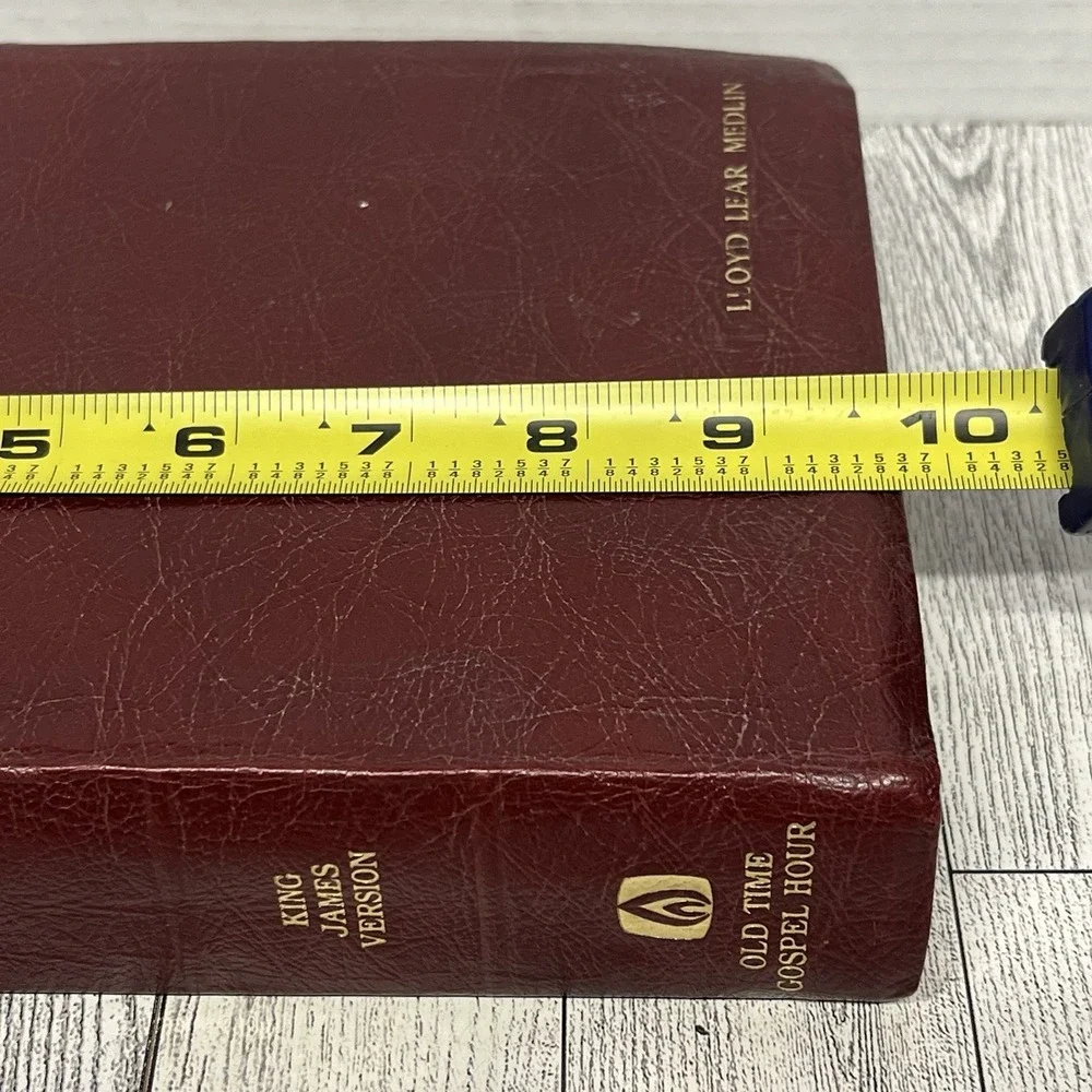 Liberty Annotated Study Bible KJV 1988 Leather Maroon Falwell Gospel Hour EUC
